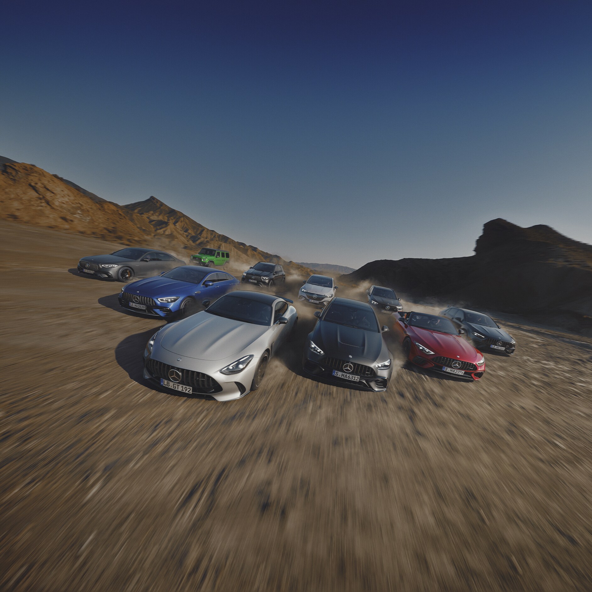 Skupina vozidel Mercedes-AMG. Skupina vozidel Mercedes-AMG.